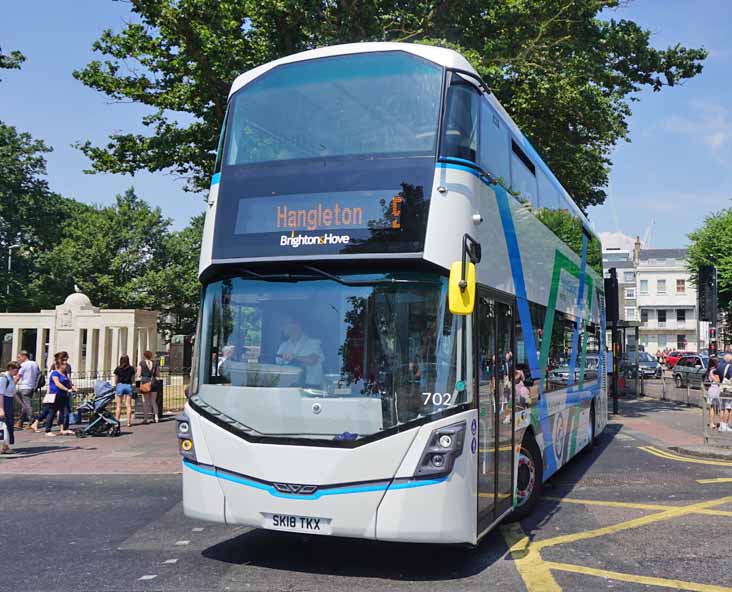 Brighton & Hove Wright Streetdeck HEV 702